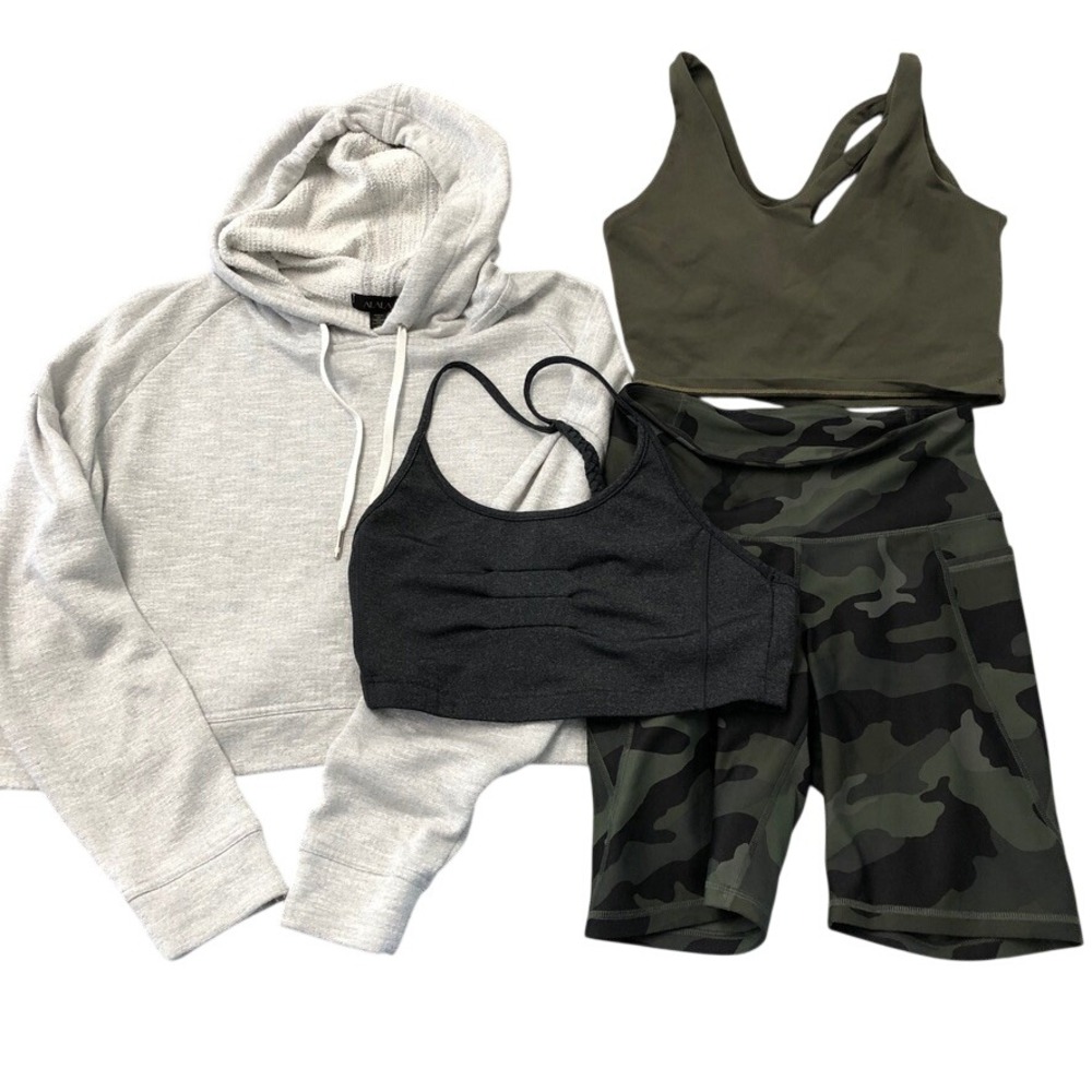 Alala Old Navy KiraGrace Voxn Activewear Bundle Womens M Green Gray Camo 4pc